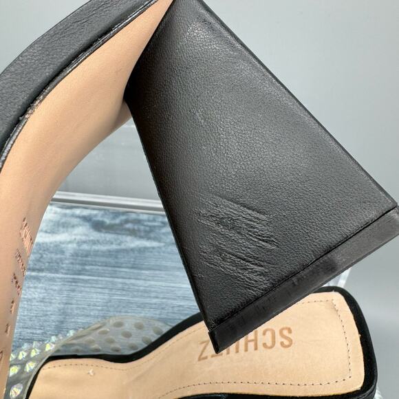 Schultz Women’s Lizah Crystal-Studded Block Heel Sandals Black Size 6B - Picture 7 of 11